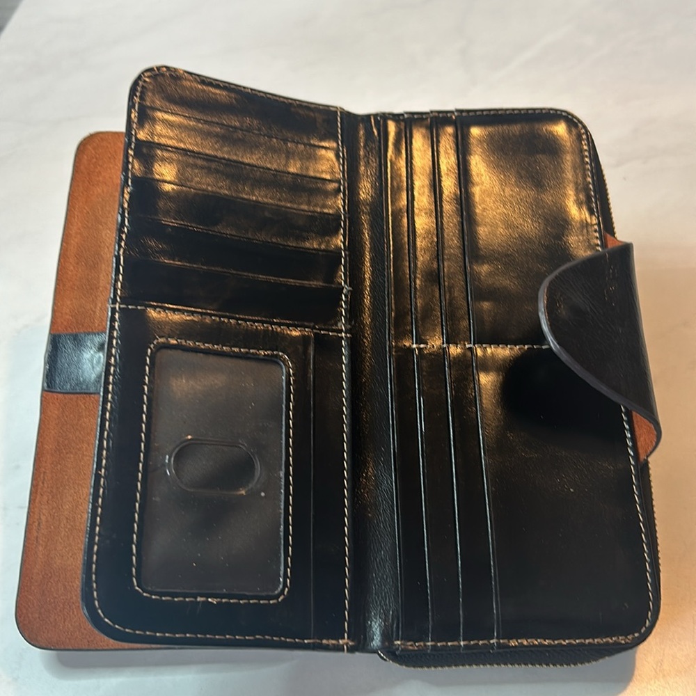 Yafeige Large Luxury Women's RFID Blocking Tri-fold Leather Wallet /Black - Picture 4 of 7